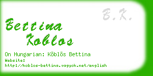 bettina koblos business card